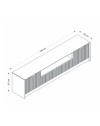 Porta TV Kale cashmere effetto cannettato 180x35x45H