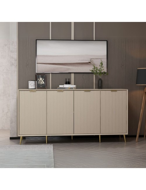 Madia Kale 4 ante cashmere effetto cannettato 180x45x90H : Eleganza e Funzionalità
