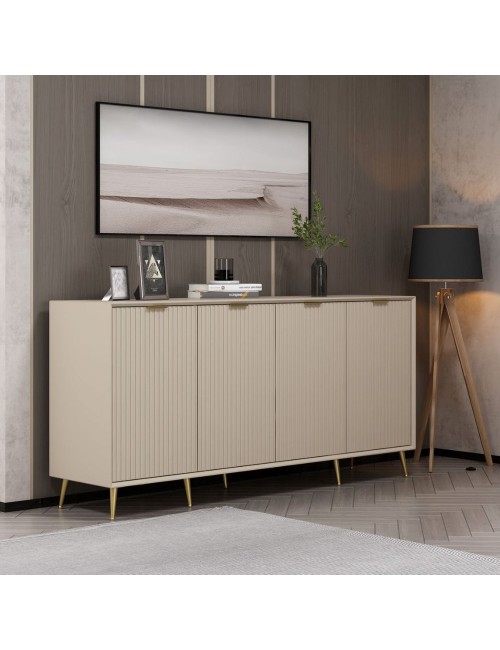 Madia Kale 4 ante cashmere effetto cannettato 180x45x90H : Eleganza e Funzionalità