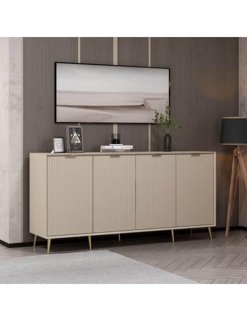 Madia Kale 4 ante cashmere effetto cannettato 180x45x90H : Eleganza e Funzionalità