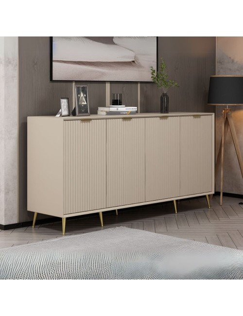Madia Kale 4 ante cashmere effetto cannettato 180x45x90H : Eleganza e Funzionalità