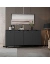 Madia Kale 4 ante antracite effetto cannettato 180x45x90H : Eleganza e Funzionalità