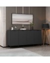 Madia Kale 4 ante antracite effetto cannettato 180x45x90H : Eleganza e Funzionalità