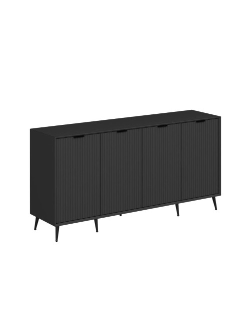 Madia Kale 4 ante antracite effetto cannettato 180x45x90H : Eleganza e Funzionalità