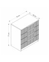 Cassettiera 4 cassetti Kale bianco effetto cannettato 72x42x77H