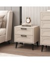Comodino Prime 2 cassetti colore cashmere 50x45x52H – Eleganza e funzionalità
