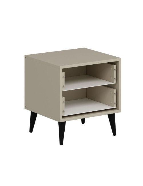 Comodino Prime 2 cassetti colore cashmere 50x45x52H – Eleganza e funzionalità