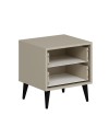 Comodino Prime 2 cassetti colore cashmere 50x45x52H – Eleganza e funzionalità