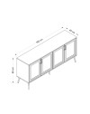 Madia Prime colore cashmere 180x45x80H - Eleganza e funzionalità per la tua casa
