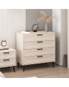 Cassettiera Prime 4 cassetti colore cashmere 90x45x90H - Stile e funzionalità per ogni spazio