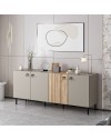 Madia Mila cashmere e rovere 180x47x75H – Eleganza e contrasto per un living raffinato