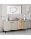 Madia Mila cashmere e rovere 180x47x75H – Eleganza e contrasto per un living raffinato