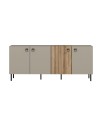 Madia Mila cashmere e rovere 180x47x75H – Eleganza e contrasto per un living raffinato