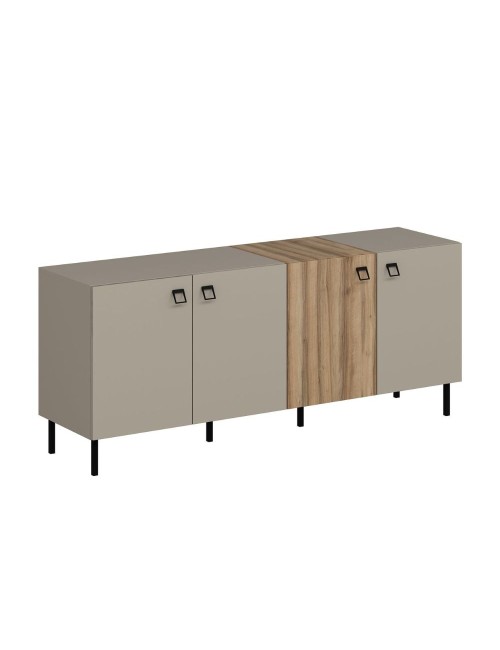 Madia Mila cashmere e rovere 180x47x75H – Eleganza e contrasto per un living raffinato