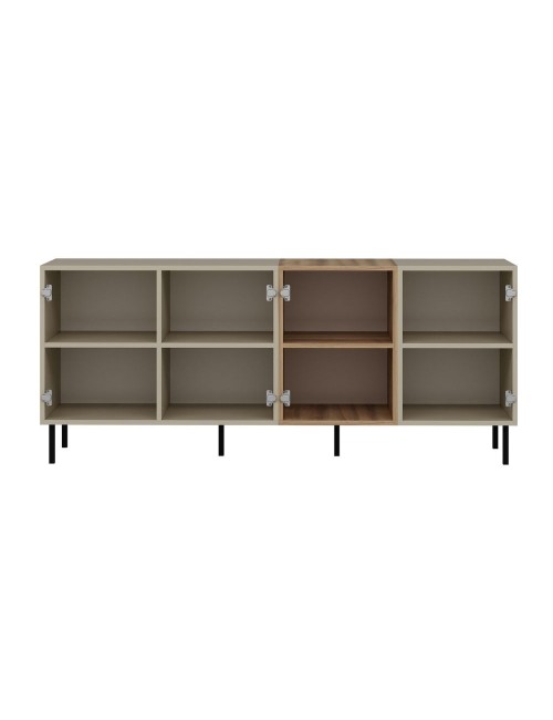 Madia Mila cashmere e rovere 180x47x75H – Eleganza e contrasto per un living raffinato