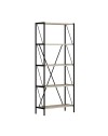 Libreria nera e rovere Axel 62x26x150H – Stile industriale e funzionalità per ogni ambiente