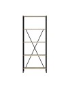 Libreria nera e rovere Axel 62x26x150H – Stile industriale e funzionalità per ogni ambiente