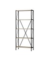Libreria nera e rovere Axel 62x26x150H – Stile industriale e funzionalità per ogni ambiente