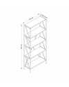 Libreria nera e rovere Axel 62x26x150H – Stile industriale e funzionalità per ogni ambiente