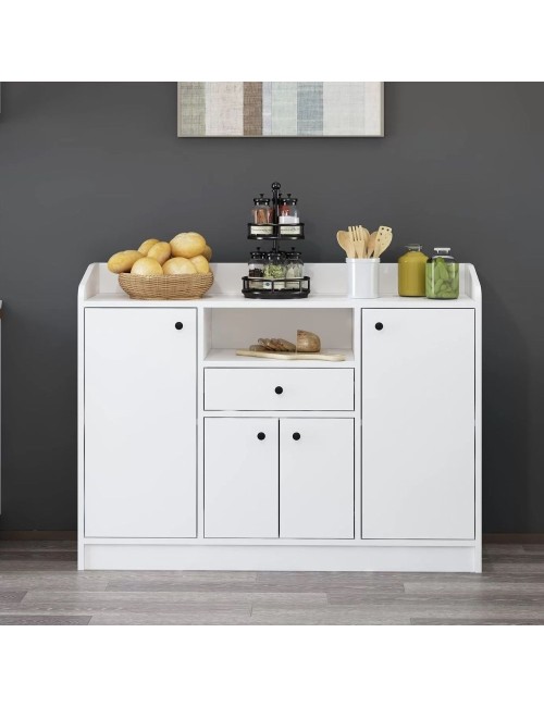 Mobile multiuso Arina bianco 4 ante e cassetto 120x35x90H