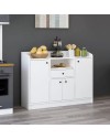 Mobile multiuso Arina bianco 4 ante e cassetto 120x35x90H