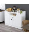 Mobile multiuso Arina bianco 4 ante e cassetto 120x35x90H