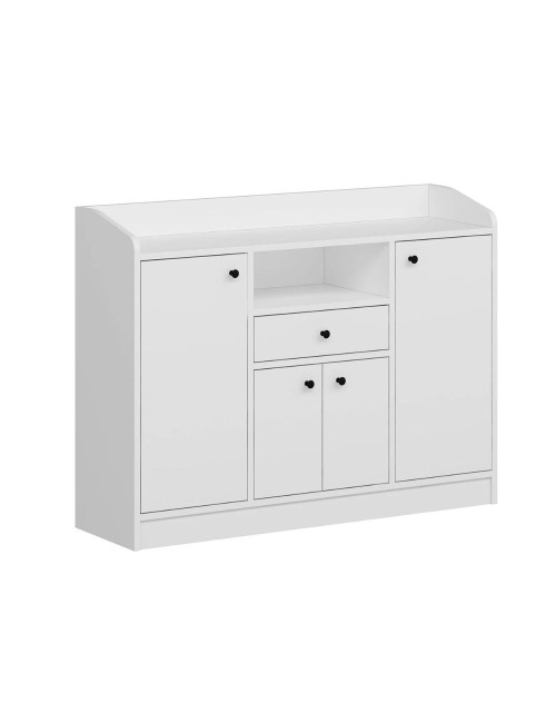 Mobile multiuso Arina bianco 4 ante e cassetto 120x35x90H