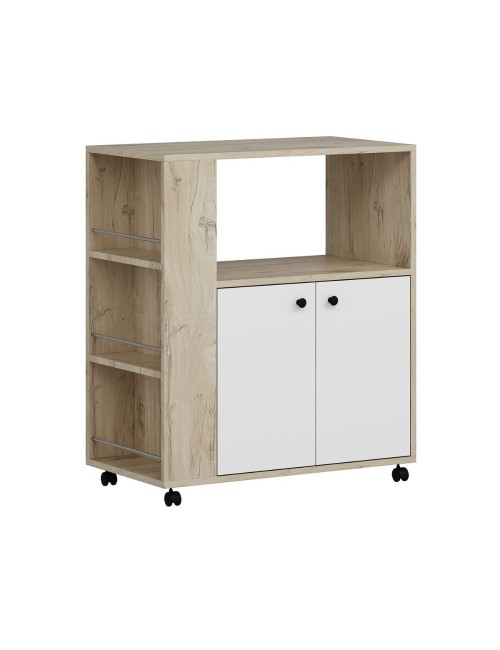 Mobile multiuso elegante e funzionale rovere e bianco Monni 82x45x95H – Ordine e Design