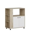 Mobile multiuso elegante e funzionale rovere e bianco Monni 82x45x95H – Ordine e Design