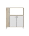 Mobile multiuso elegante e funzionale rovere e bianco Monni 82x45x95H – Ordine e Design