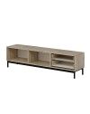 Mobile porta TV Esta rovere chiaro e antracite con effetto cannettato 180x35x47H