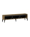Mobile porta TV Raya rovere nodato 180x35x49H: Stile Geometrico e raffinatezza per un soggiorno di tendenza
