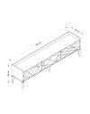 Mobile porta TV Raya rovere nodato 180x35x49H: Stile Geometrico e raffinatezza per un soggiorno di tendenza
