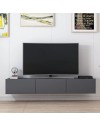 Mobile TV sospeso Rigel antracite 180x32x30H: 3 ante e stile minimal