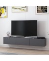 Mobile TV sospeso Rigel antracite 180x32x30H: 3 ante e stile minimal