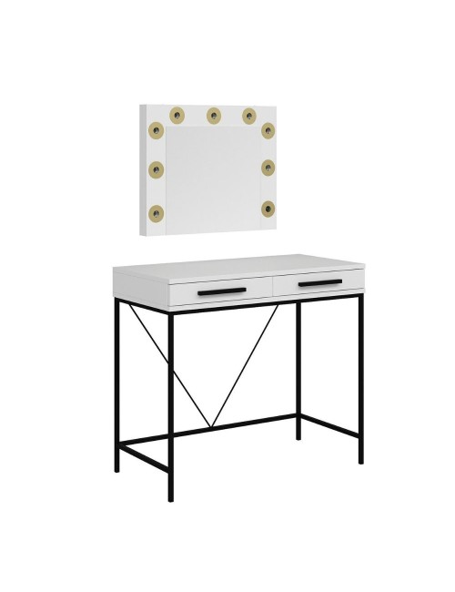 Toeletta da Trucco bianco Sane 90x45x80H: Eleganza e funzionalità per il tuo beauty corner