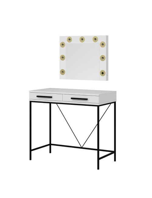 Toeletta da Trucco bianco Sane 90x45x80H: Eleganza e funzionalità per il tuo beauty corner