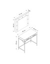 Toeletta da Trucco bianco Sane 90x45x80H: Eleganza e funzionalità per il tuo beauty corner