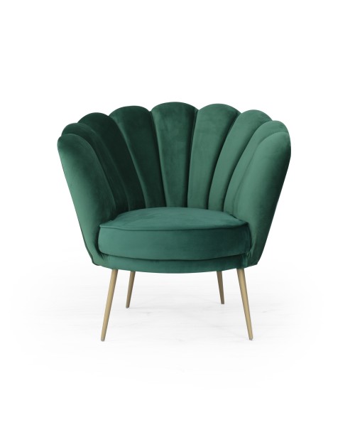 POLTRONA OREL STRUTTURA IN LEGNO VELLUTO MILANO 29 VERDE SMERALDO BORDO MILANO 28 SENAPE PIEDI ORO
