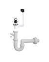 Sifone lavello 1 via attacco 11/4 con piletta da 2" e scarico lavastoviglie SIFONE1V114