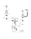 Sifone lavello 2 vie attacco 1” ½ con piletta da 2" e scarico lavastoviglie SIFONE2VCONCEPT