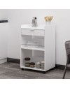 Carrello da cucina con cassetto e vani a giorno Liana bianco 60x45x95H
