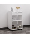 Carrello da cucina con cassetto e vani a giorno Liana bianco 60x45x95H