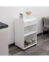 Carrello da cucina con cassetto e vani a giorno Liana bianco 60x45x95H