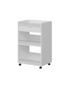 Carrello da cucina con cassetto e vani a giorno Liana bianco 60x45x95H