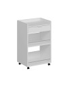 Carrello da cucina con cassetto e vani a giorno Liana bianco 60x45x95H