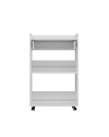Carrello da cucina con cassetto e vani a giorno Liana bianco 60x45x95H