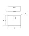 Lavello incasso monovasca sottotop 49x40x20H Vasca45 INOX