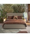 Camera da letto Faba con armadio noce e talco e letto contenitore Parigi