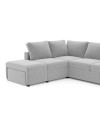 Divano Letto Angolare reversibile Jozzis grigio con funzione letto e bracciolo contenitore 248,5x209x90,5H